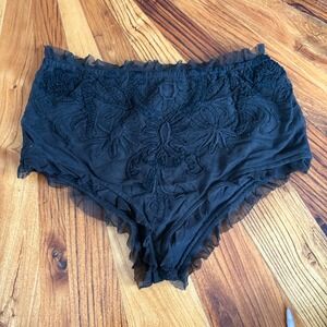 Free People In Bloom Bloomer Shorts Black Lace